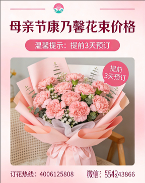 运城稷山县花店母亲节康乃馨花束